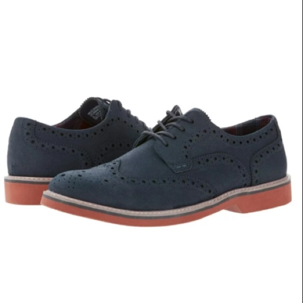 GEORGE Men's Wingtip Blue Suede Shoe | 7